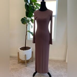 NWT Bordeaux Long Sleeve Brown Dress